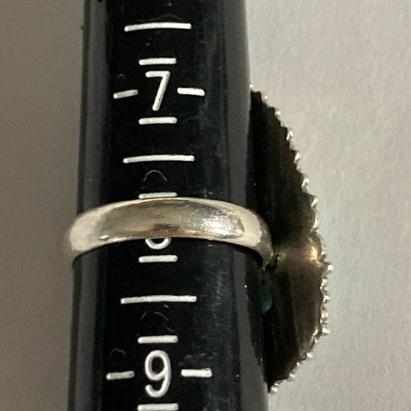 Beautiful large triangular larimar stone in sterling silver setting - Picture 3 of 6